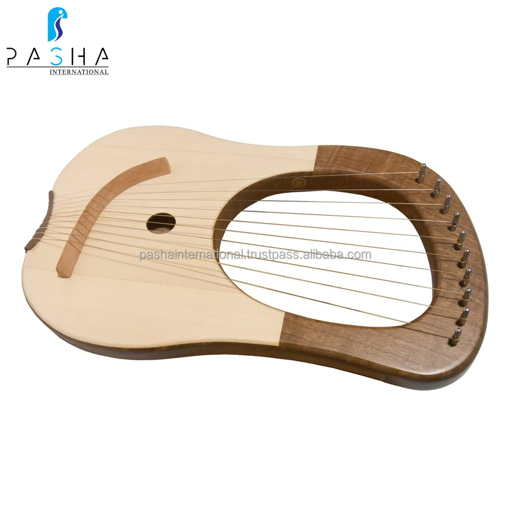 10 String Lyre Harp Musical Instrument Rosewood Material Highland