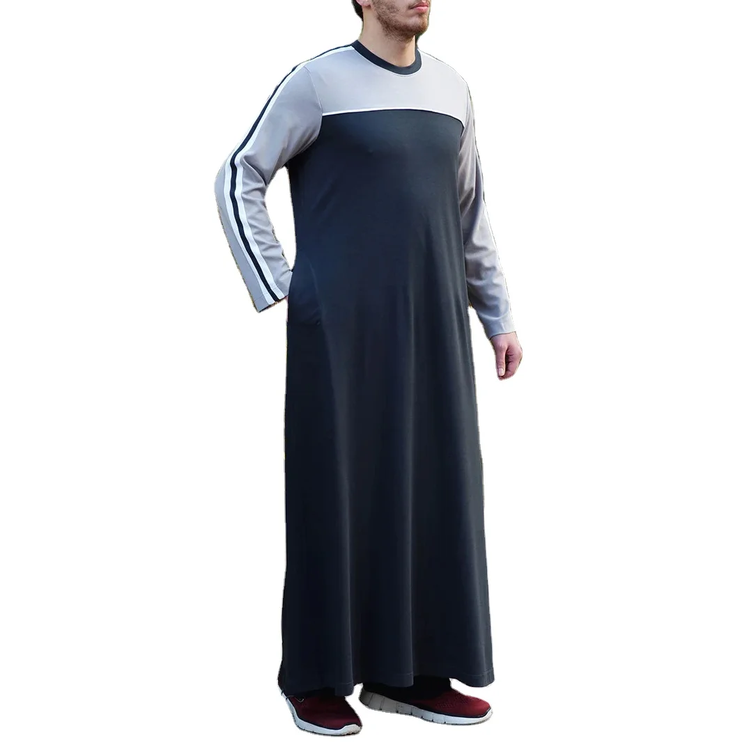 Wholesale Rate Men Muslim Abaya Thobes Floor Length Cotton Long Sleeve Breathable Elegant Four Season New Latest Design 2026