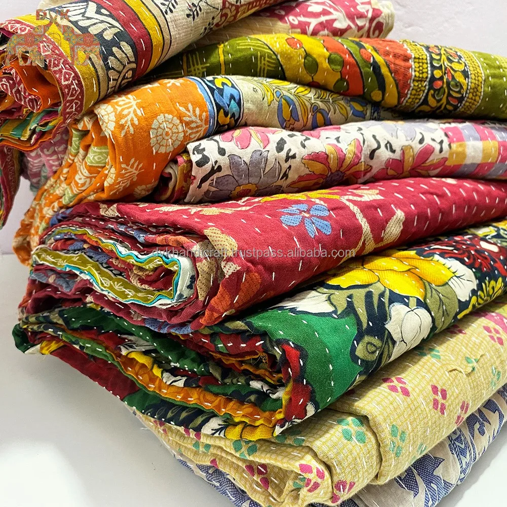 Wholesale Assorted Vintage Kantha Quilt Bengali Gudari Wholesale Cotton