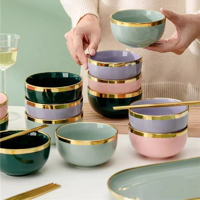 Tableware Home Used Dishes Set Plates Porcelain Ceramic Dinner Sets Plate for Restaurant Hotel