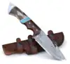 Deep Chocolate Brown Wood, Vibrant Turquoise Blue