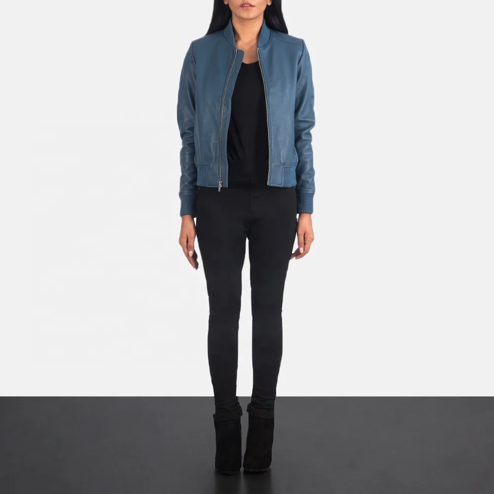 Chaqueta De Cuero Azul Para Mujer,Chaqueta Elegante Para Moto,Alta  Calidad,Nueva,A La Venta - Buy De Moto De Cuero Chaquetas De Cuero De Las  Mujeres Chaqueta Moto Brando De Cuero Moto Chaqueta De