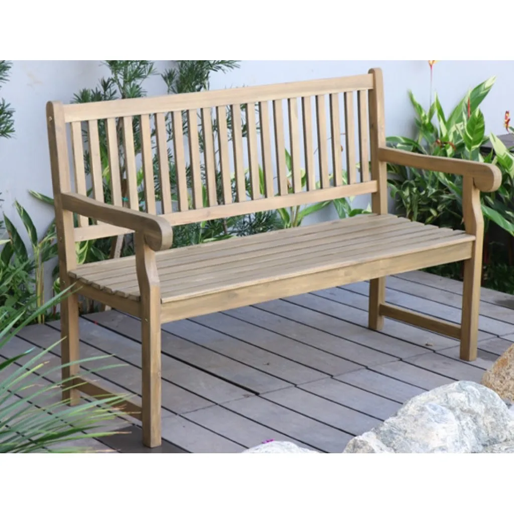 Alibaba.com: Customized 3-seater solid wood bench, natural finish for ...