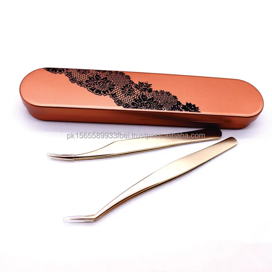 Fiber Tip Tweezers Curve Isolation Tweezers Eyelash Tweezers 90 Degree White Diamond Grip Buy