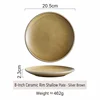 8  inch round silver brown