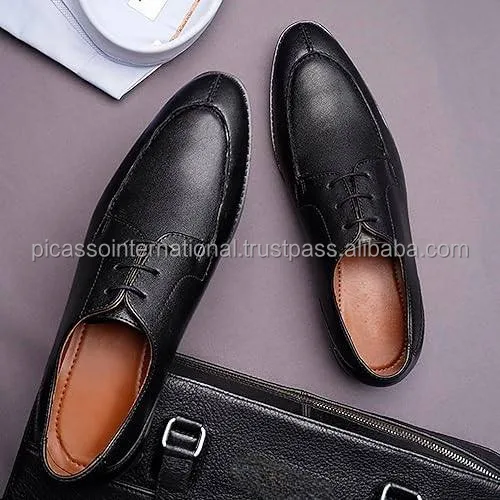 Best Quality Customized Logo Elegant Design Formal Casual Office Party Wear Men's Genuine Leather Shoes from Indian Supplier