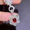 Colgante de diamantes rubí natural