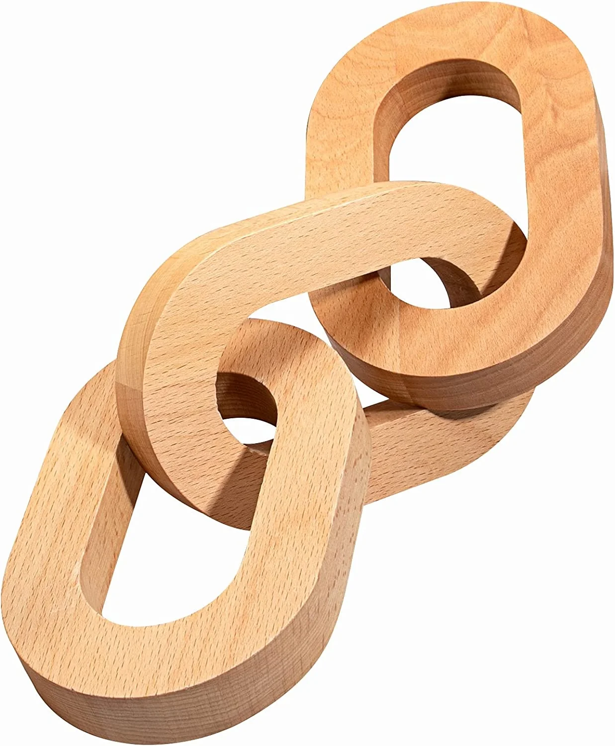 Decorative Wood Chain Link Hand Carved 3link Village Wooden Chain Link Rustic Coffee Table