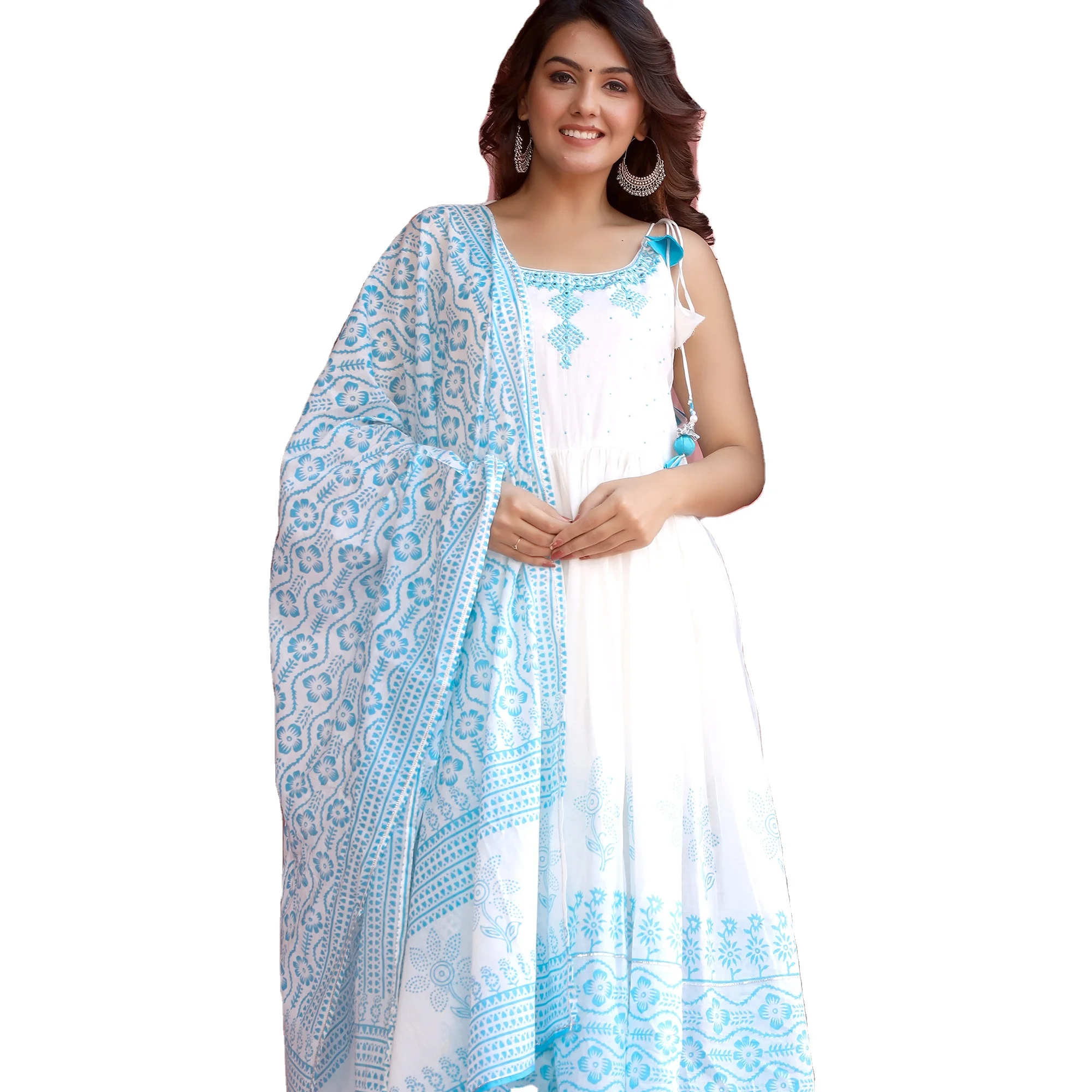 Sleeve Indian Kurtis Pakistani Clothing 