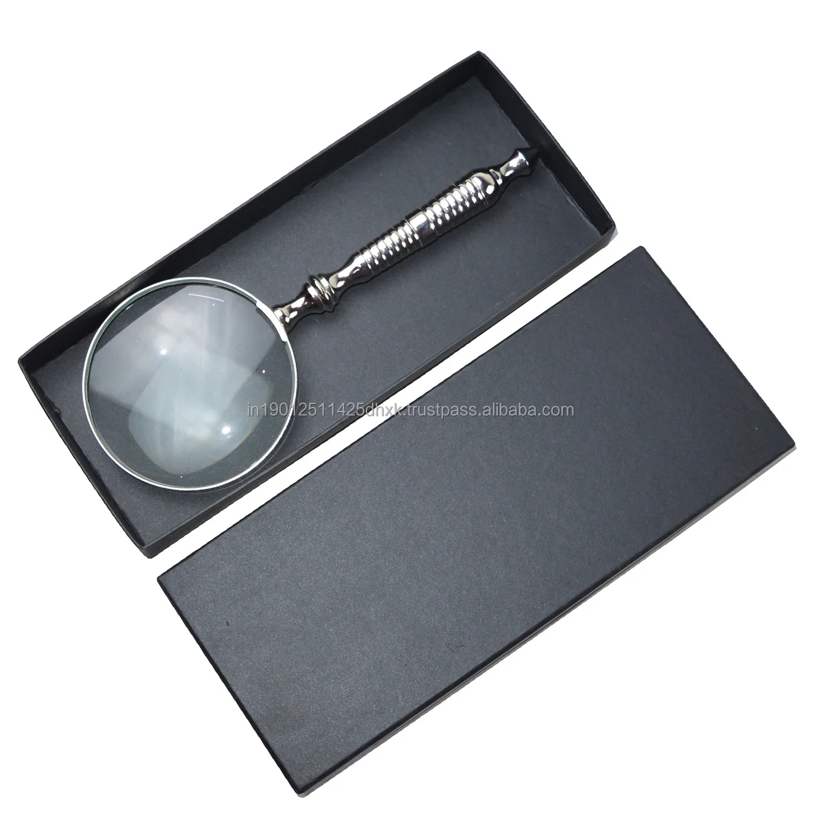 Luxury Silver Magnifying Glass Highly Designs and Plated Finishing Decor Magnifier Glass for Book Reading Map Guide Design