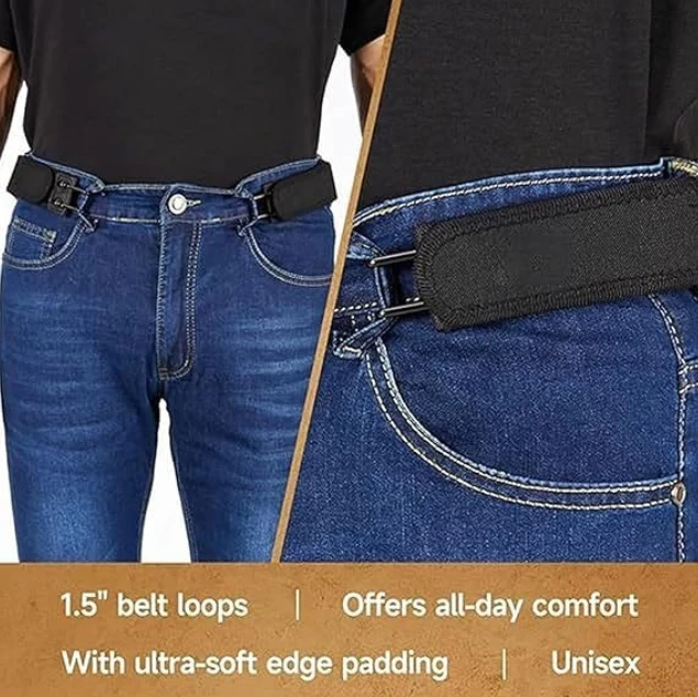 Adjustable Unisex Hook Style Belt with H Logo Buckle