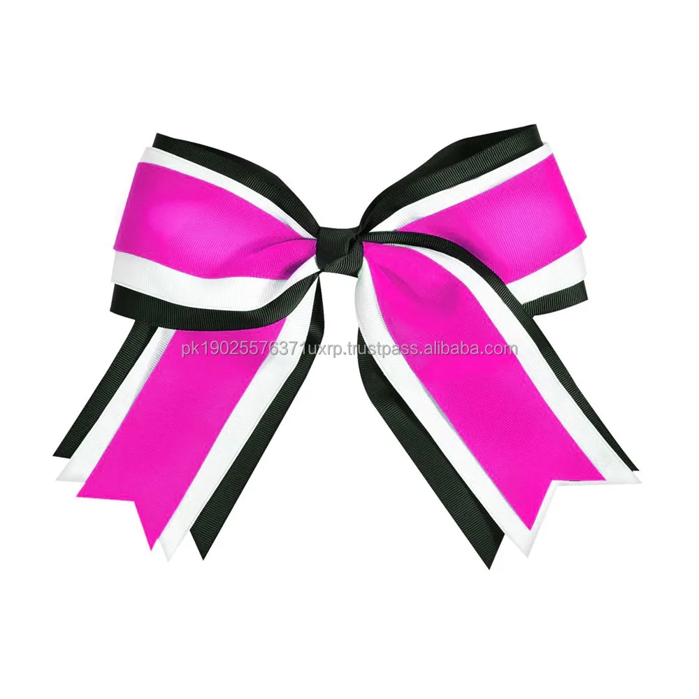 Custom Wholesale 7 Inch Glitter Cheer Bows Cheerleading Softball Gifts