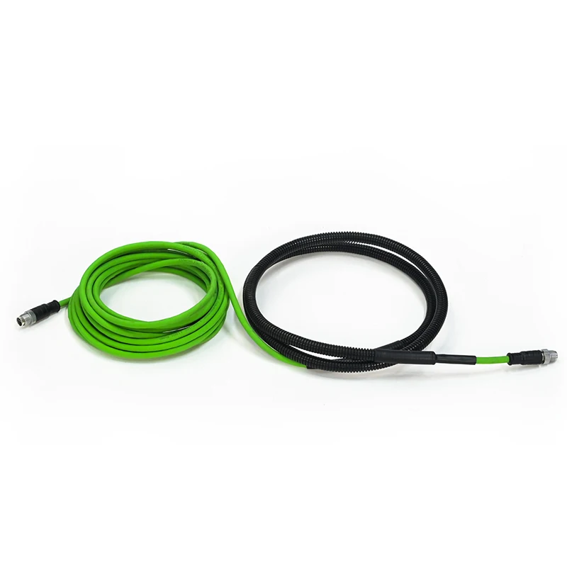 Factory OEM CAT5E 4Pin 8Pin M12 Ethernet Network Cables SFTP M12 Industrial Cable with Corrugated Pipe