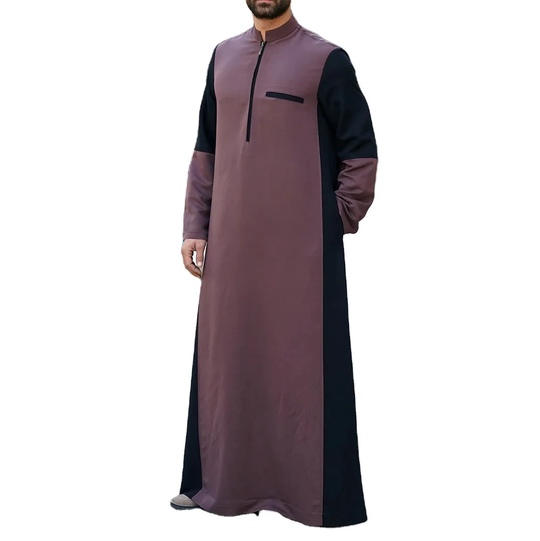 Wholesale Rate Men Muslim Abaya Thobes Floor Length Cotton Long Sleeve Breathable Elegant Four Season New Latest Design 2026