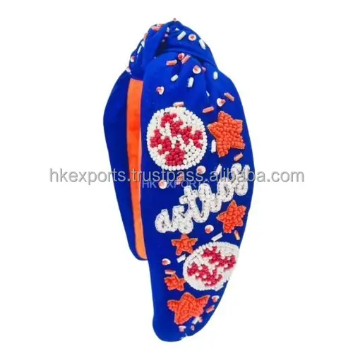Wholesale Astros Gameday Beaded Headband Elevate Your Astros Fandom