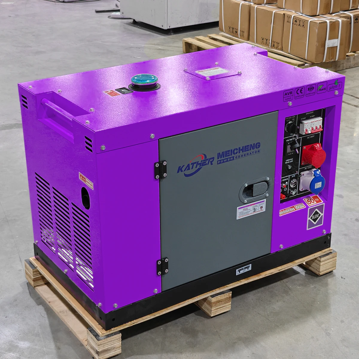 KATHER 5KW 8KW 10KW Silent Diesel Generators 5KVA 8KVA 10KVA 12KVA 15KVA Diesel Generator Set 110V 220V 380V 1/3 Phase Generador
