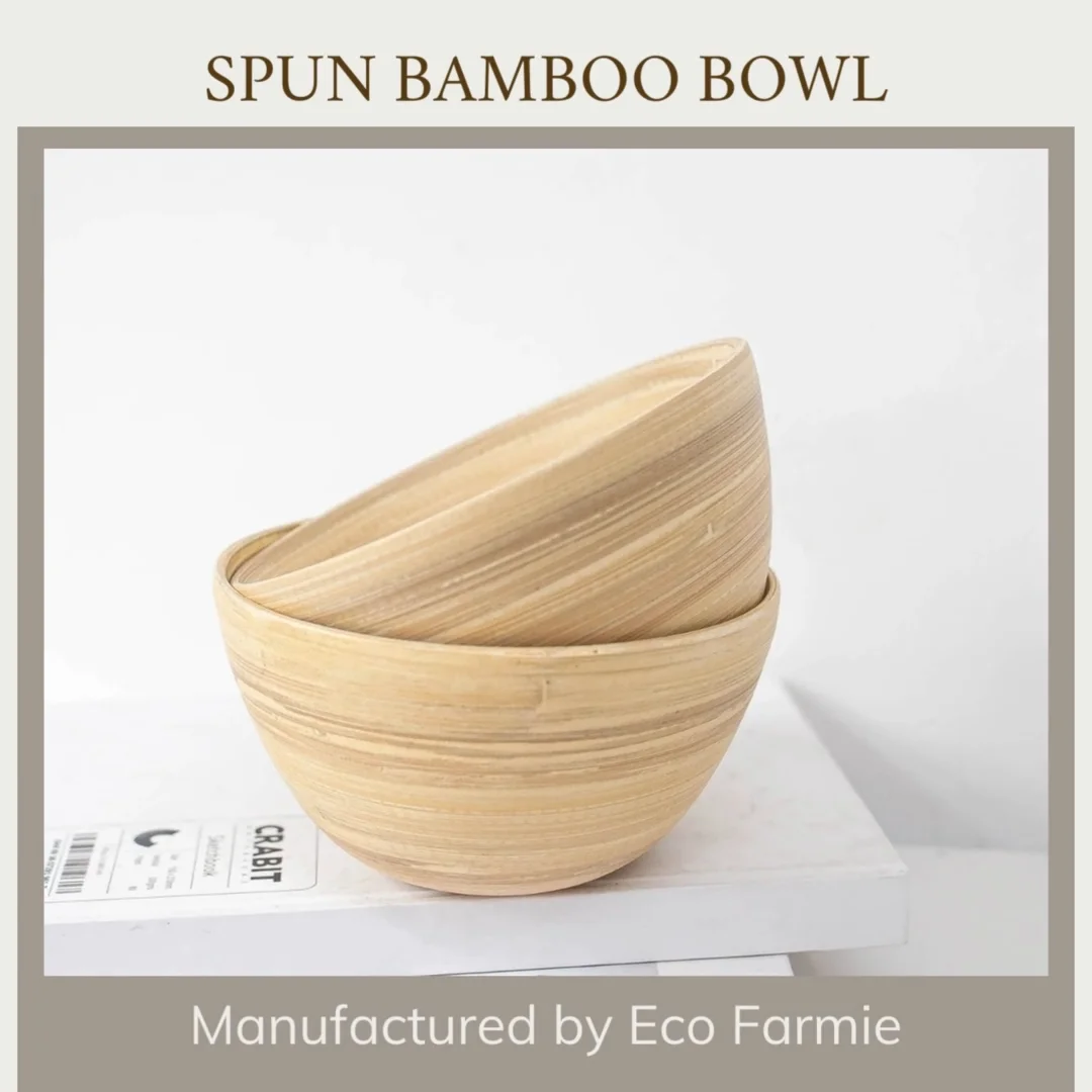 Natural Eco Friendly Biodegradabele Food Fruit Rice Salad Bamboo Bowls Color Set Made In Vietnam