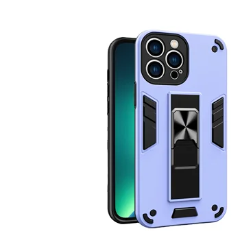 Military Grade Protective Phone Case Estuches para Celular Holder cum Kickstand Bracket with Car Mount for iPhone for Samsung