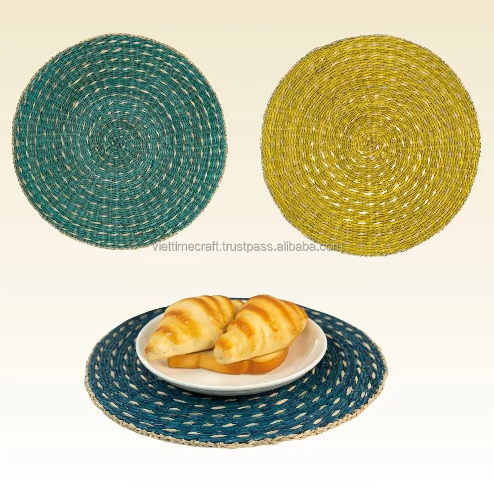 Ecofriendly Handwoven Seagrass Placemat Bohemian Style Sustainable