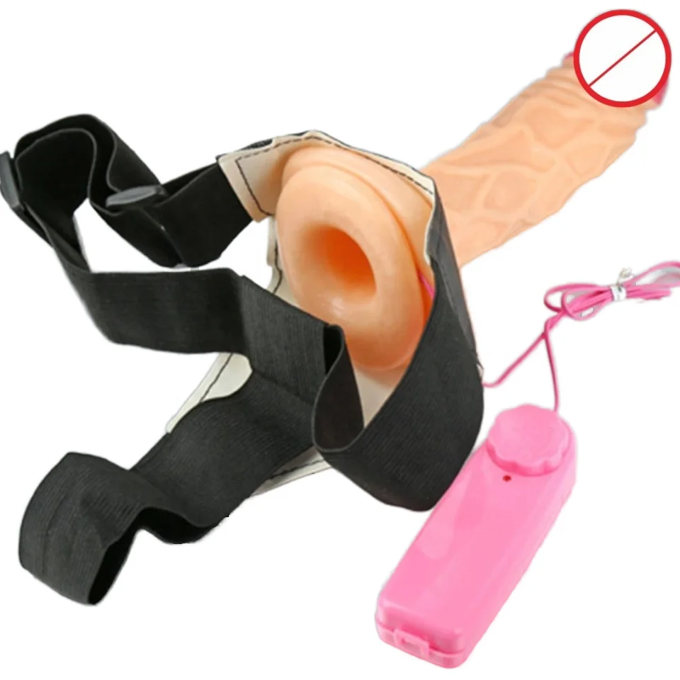 Realistic Silicone PVC Penis Dildo with Belt & Vibrator Hollow Strap-On Sex Toys for Men for Use in Kerala India
