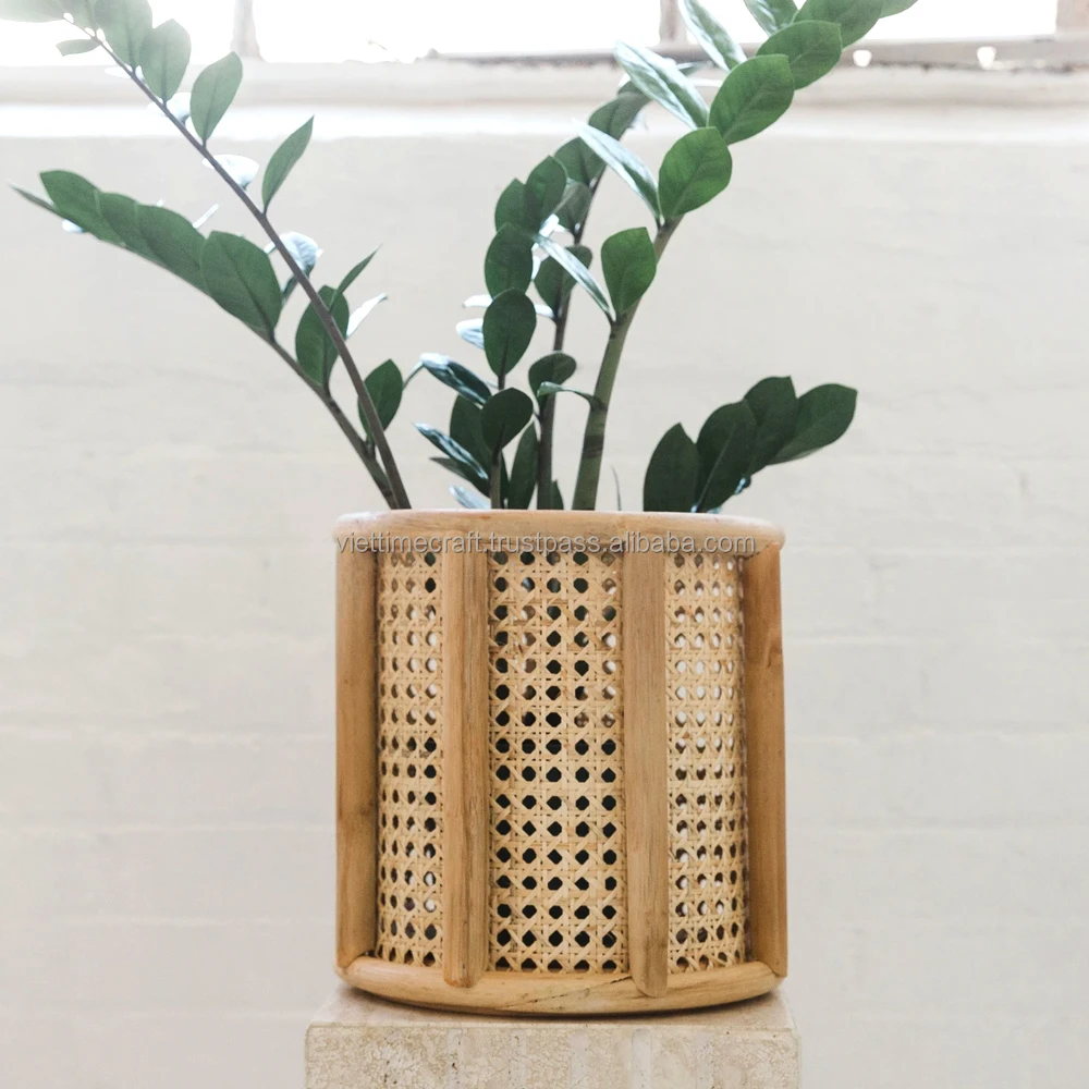 Favourite Stand Round Rattan Pot Set,Plant Holder Basket,Planter Pot