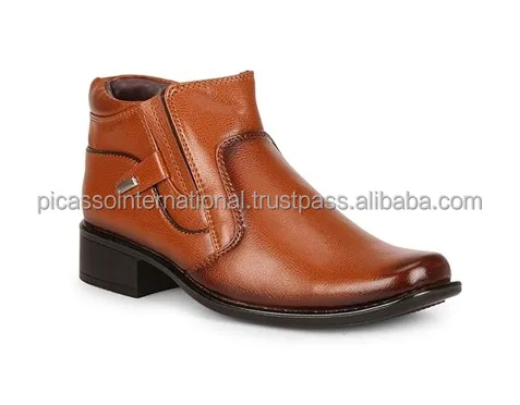 India Origin Supplier of Good Quality Wholesale Chelsea Fashion Boots with Cow Hide Genuine Leather Ancle Boot for Men