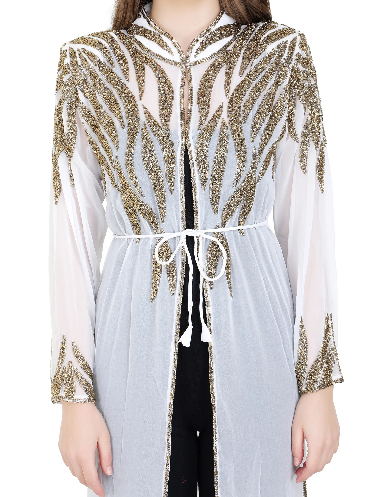 Latest Collection Front Open Abaya Dubai Turkey Muslim Dress Kaftan Moroccan Islamic Clothing for Women One-Piece Long Dresses