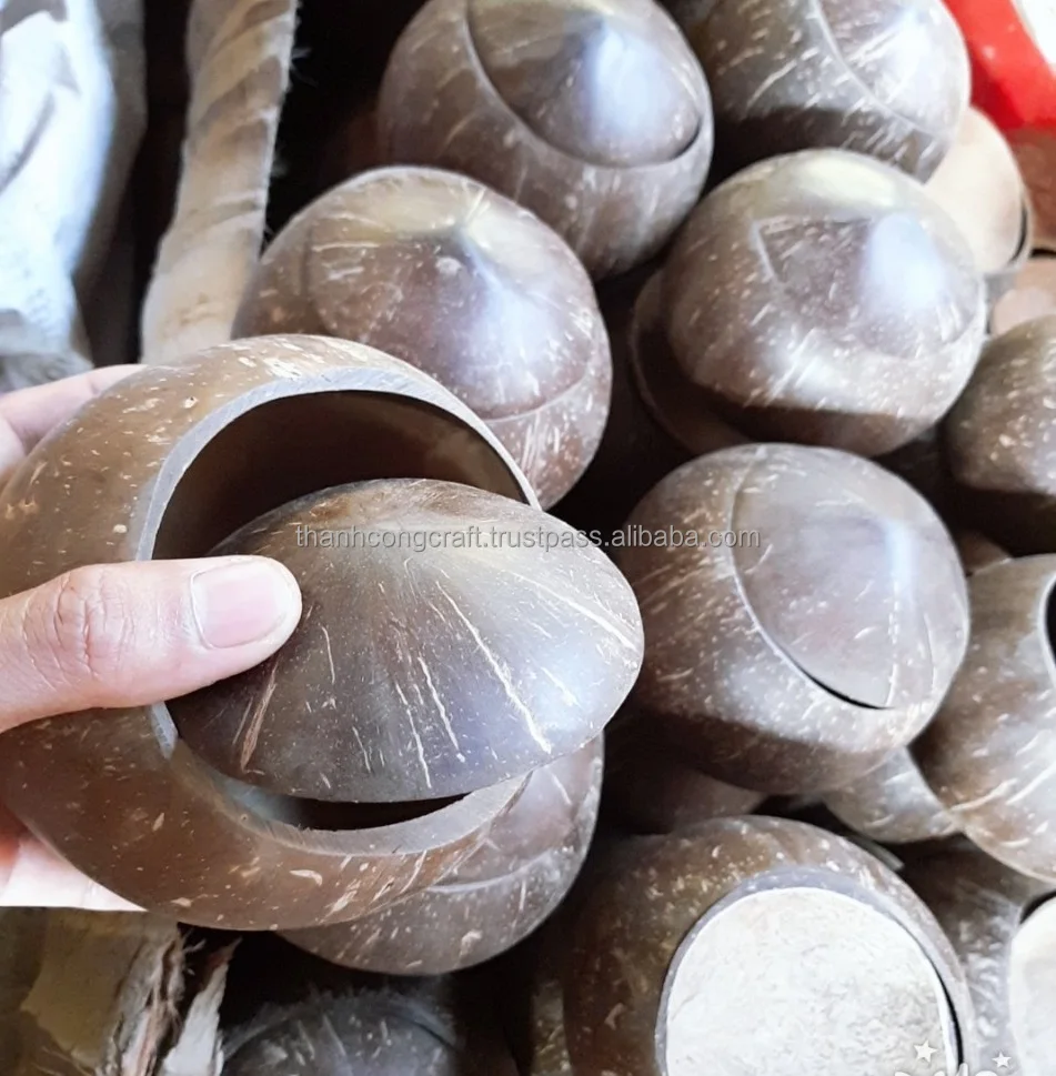 Высококачественный подсвечник из натуральной скорлупы кокоса/чаша для свечи для украшения дома