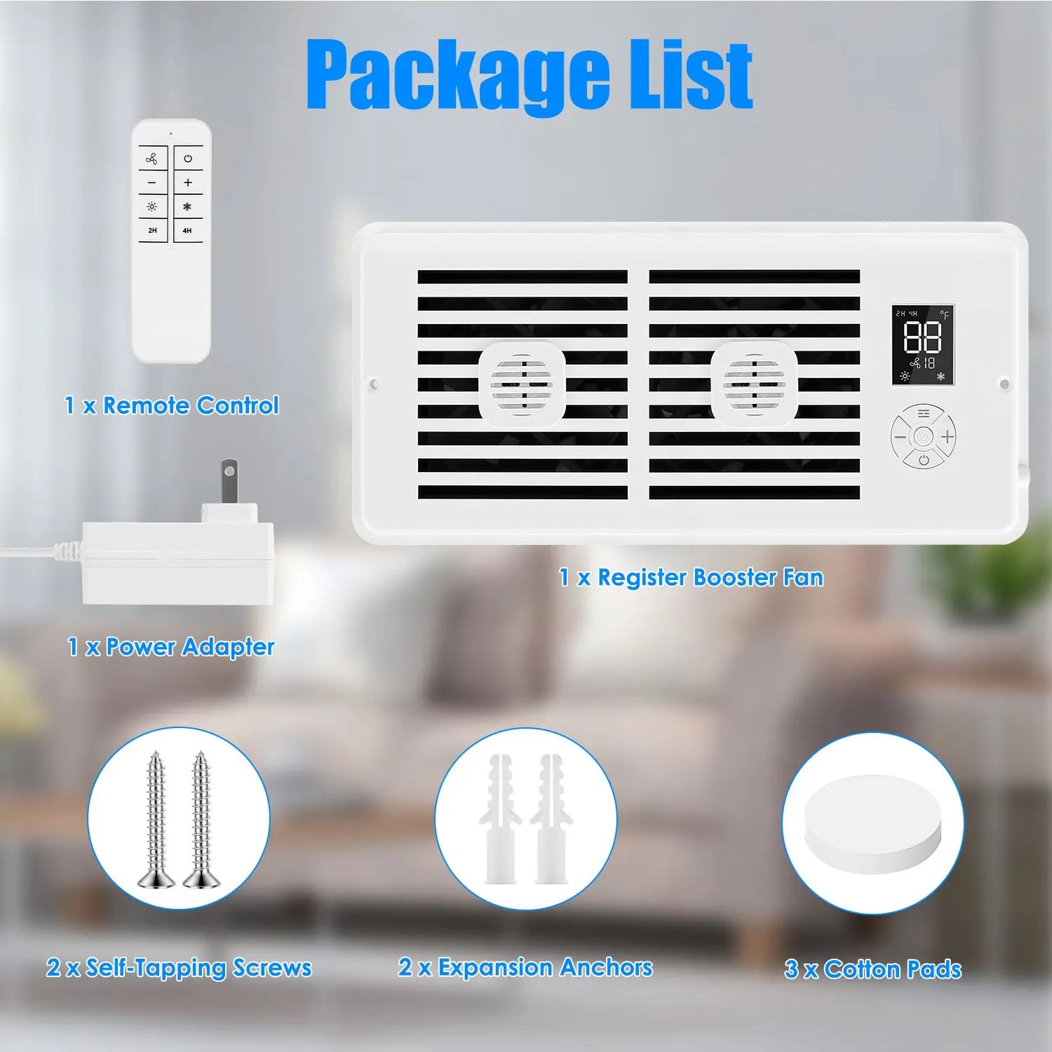Vent Booster Fan, LCD, 2H/4H, 4", 10" - detail 6