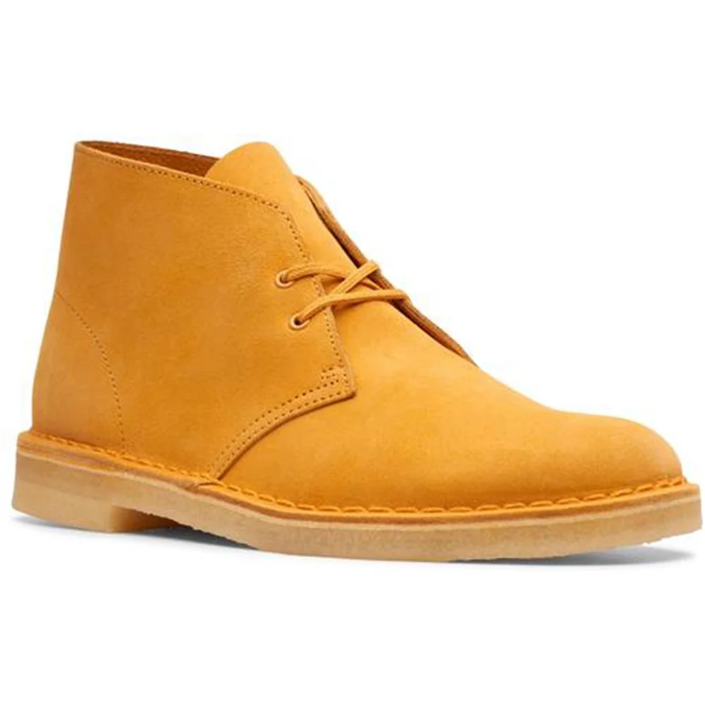 mens classic desert genuine leather ankle high desert boots