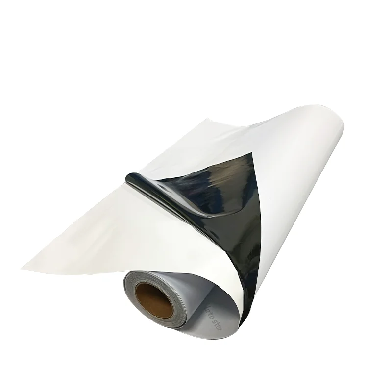Eco-Solvent Printable Black Glue Flat PVC Self Adhesive Vinyl Roll Wholesale Manufacturer, Custom Size for Outdoor Advertising