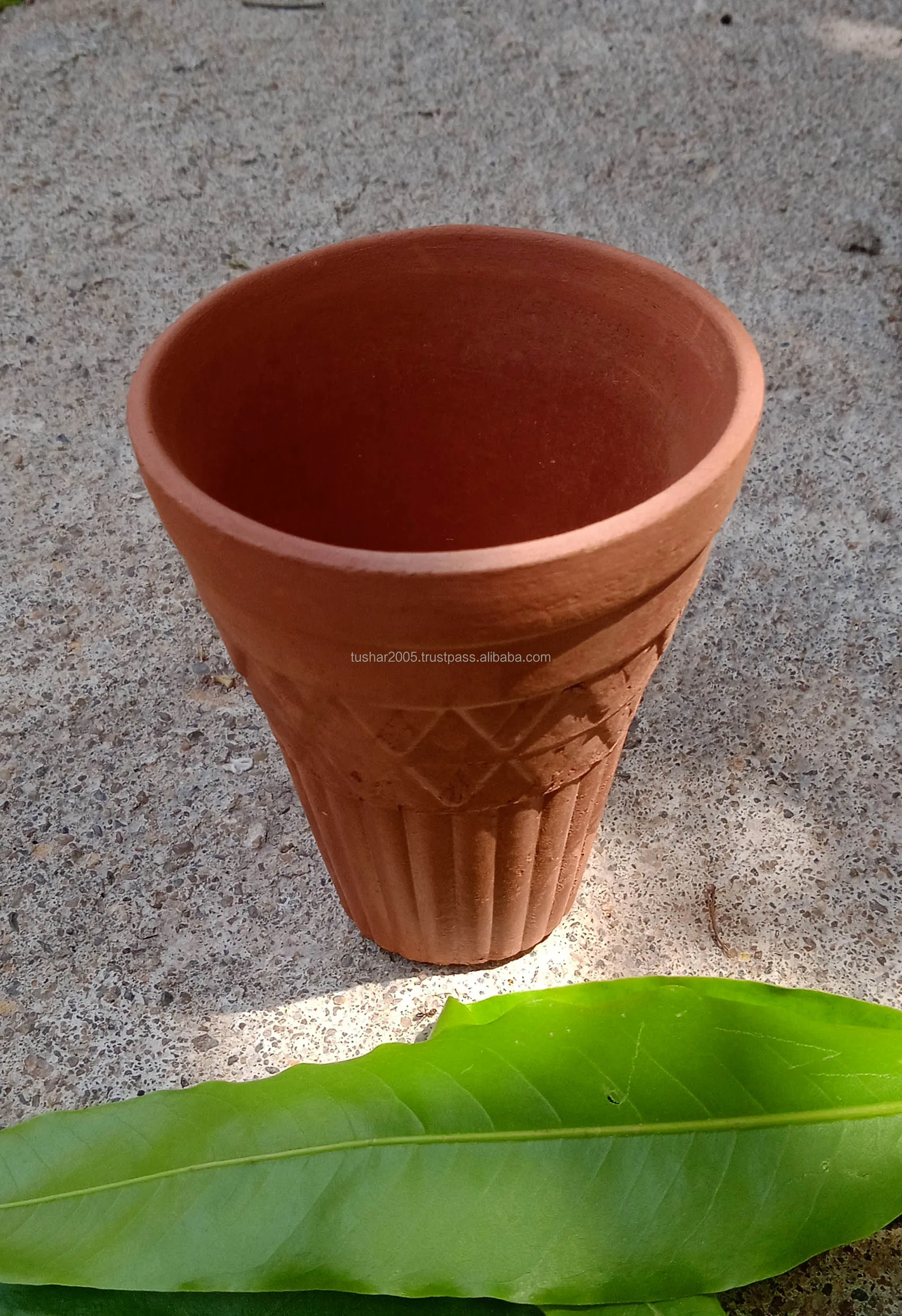 New Traditional Handmade Clay Terracotta Conical Eco Friendly Tea Cups