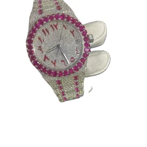 High-end Luxury Custom Men Women Bling Full Lab Grown Watch VVS Moissanite Hip Hop Iced Out Stainless Steel Mechanical Watches