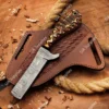 Damascus Steel & Red Yellow Pakka Wood