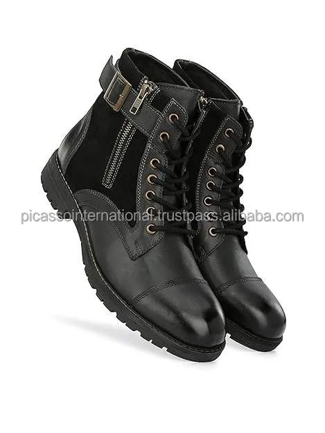 Exclusive Range of Top Quality Customized Logo 100% Genuine Leather Shoes Hiking Boots for men from Indian Manufacturer