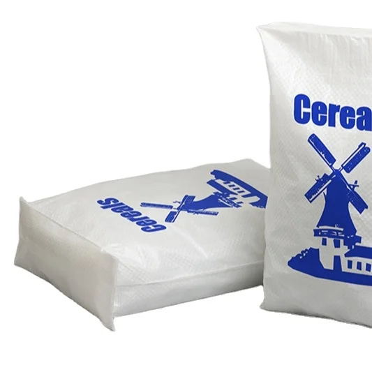 Dubai Factory Plain Laminated 25kg Plastic Pp Poly Woven Rice Flour Bags 25kg Packing Bags Buy