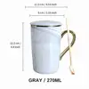 Marble grey 270 MLmug with lid