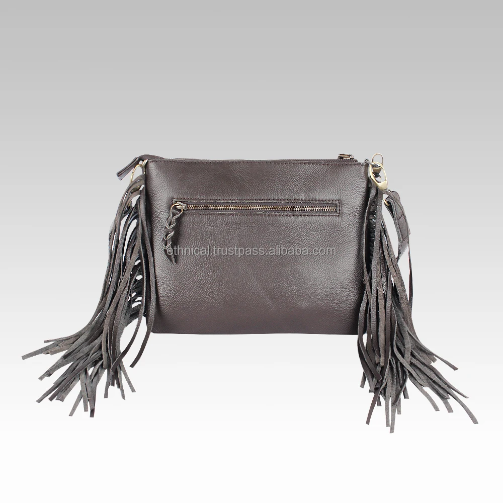 Creamy Fringe Crossbody Bag