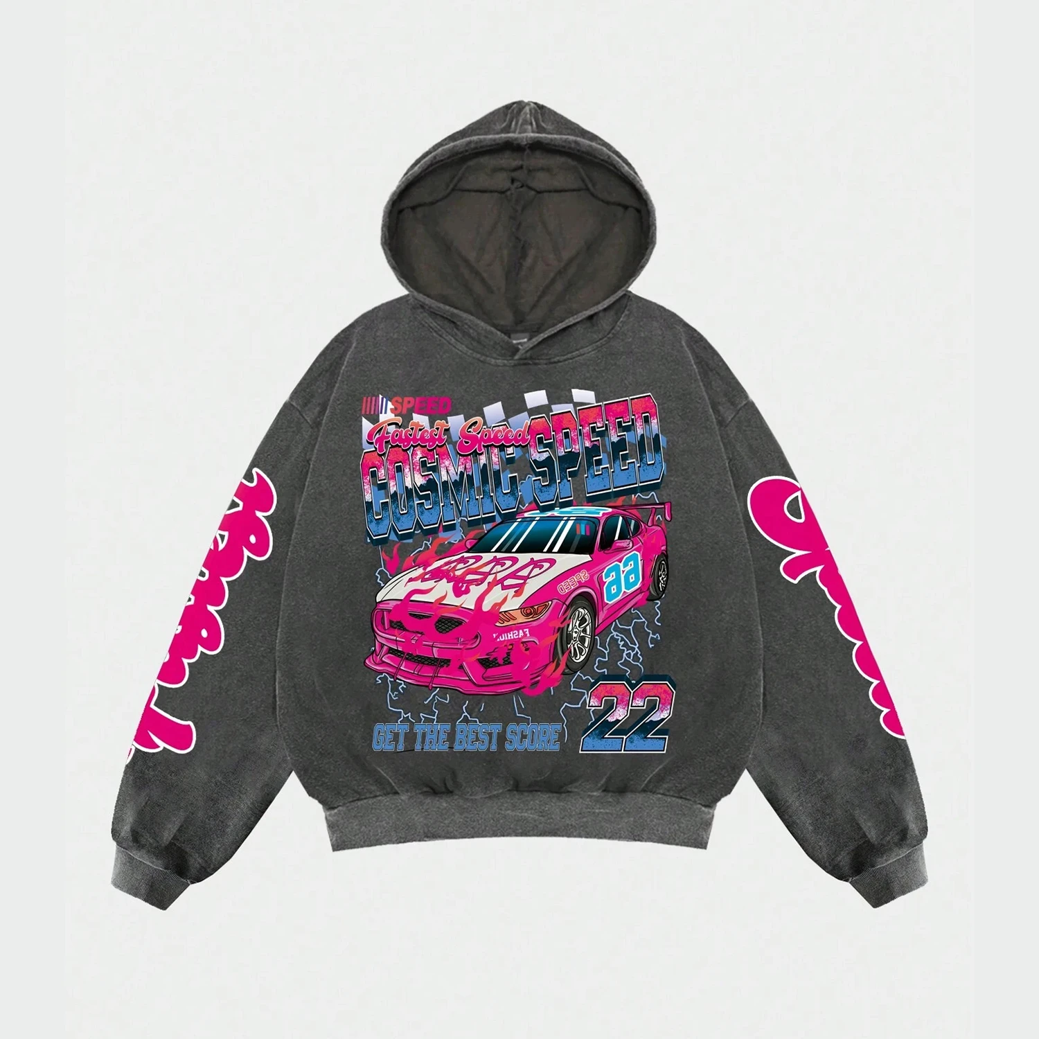 Glory Custom Graphic Print Acid Wash Pullover Hoodie Premium Quality Oversized Hoodie For Casualwear For Unisex