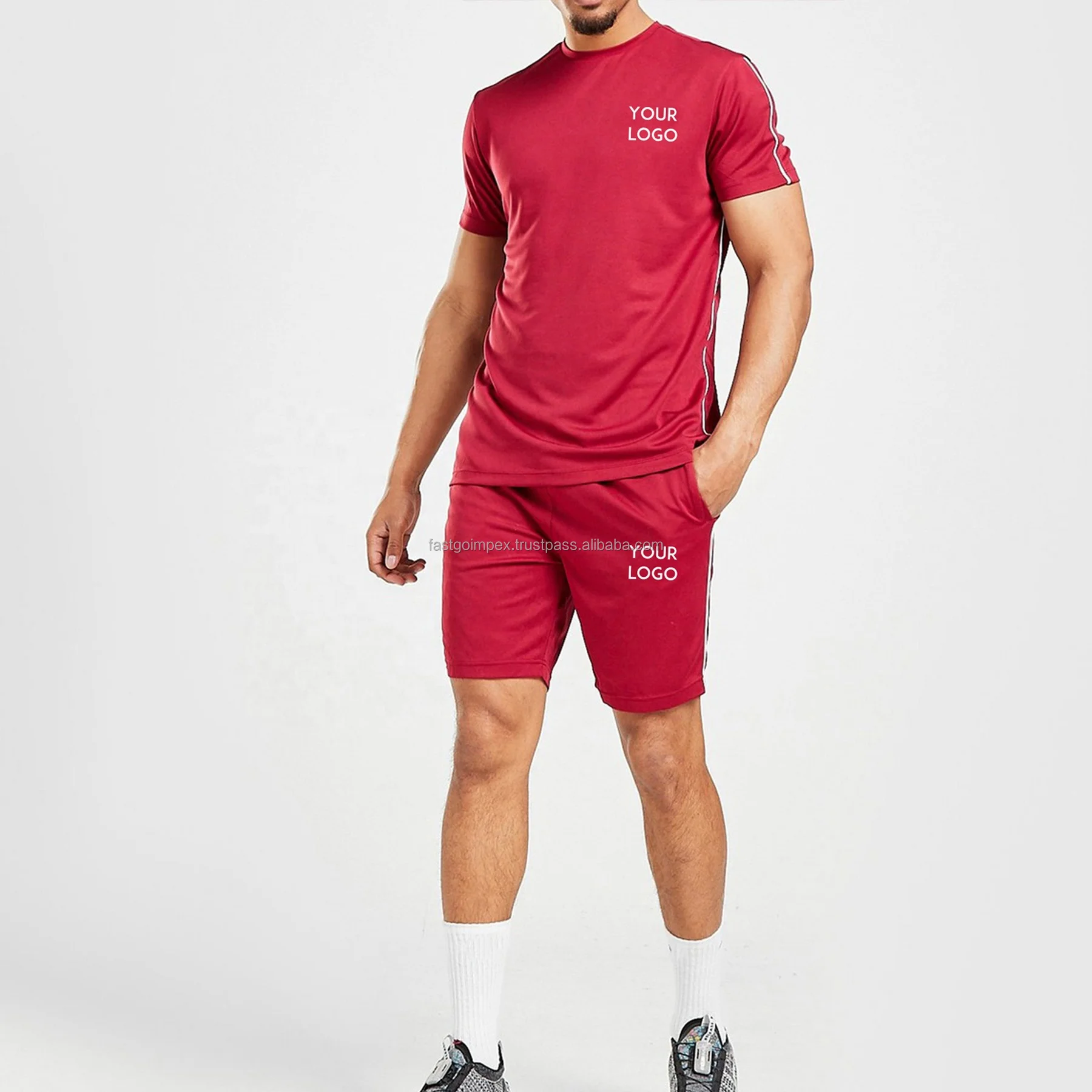 New Arrival Sports Wear Men Summer Shorts Set T Shirts Sweat Shorts