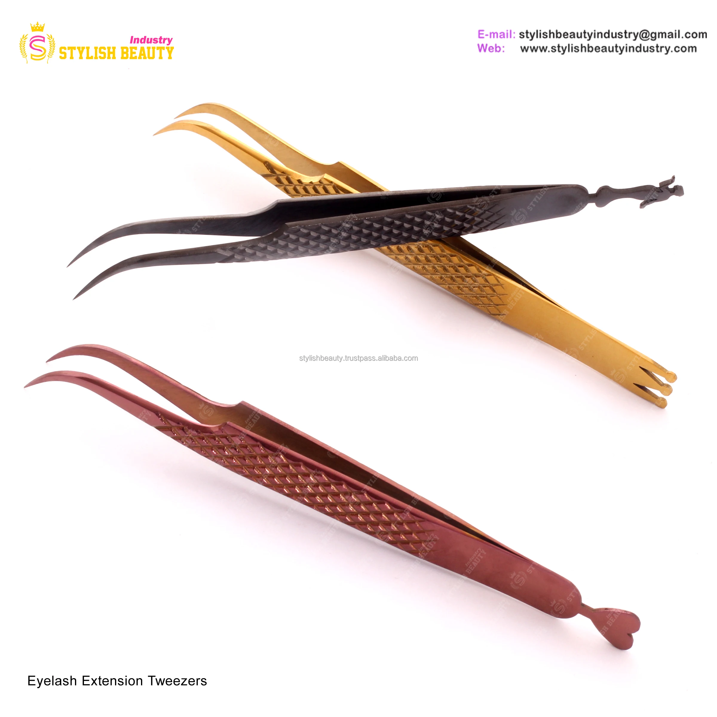 Isolate Straight Curved And Strong Hold Slim Eyelash Extension Tweezers
