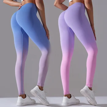 Tie Dye Seamless High Waist Yoga Leggings Butt Lift Yoga Pants For Fitness Trousers Gym Wear Tight Fitting Leggings For Women