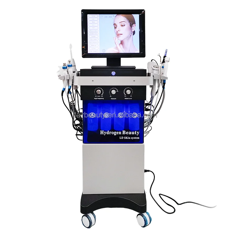 2025 Professional 14 in 1 Hydro Oxygen Small Bubbles Skin Care Beauty Machine Skin Rejuvenation Face Cleaning Skin Care Device