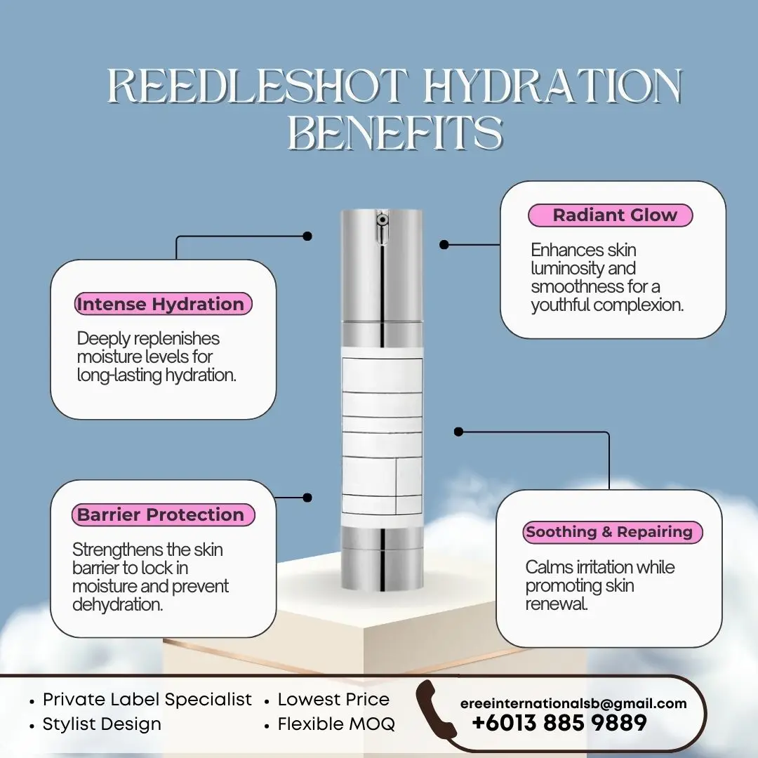 Reedle Shot Serum with Micro-Needle Formula Aloe Vera Infused Seaweed Green Tea & Vitamin B5 Whitening Acne Scar Repair
