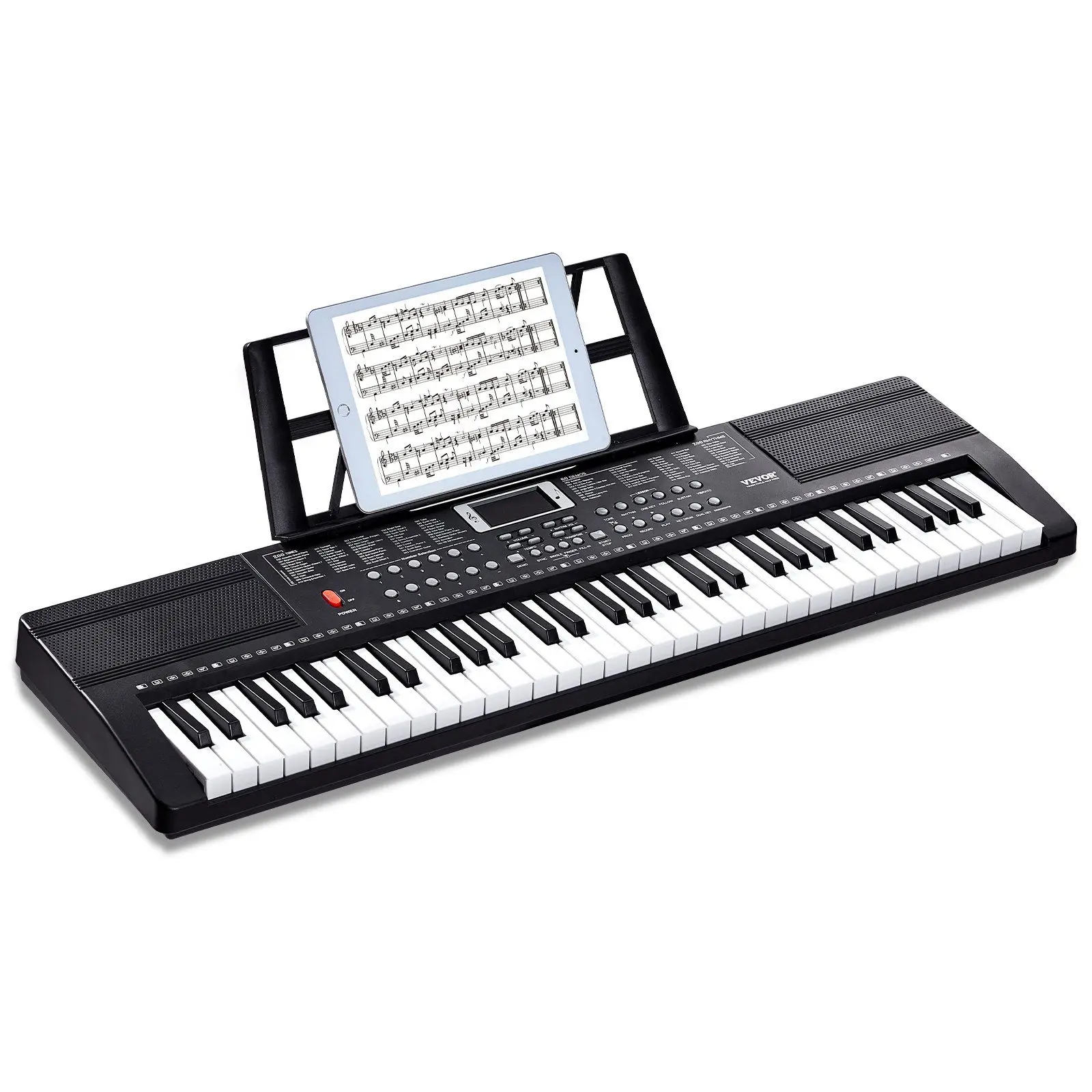 61-Key Digital Portable Piano Keyboard Kit 200 Tones 200 Rhythms