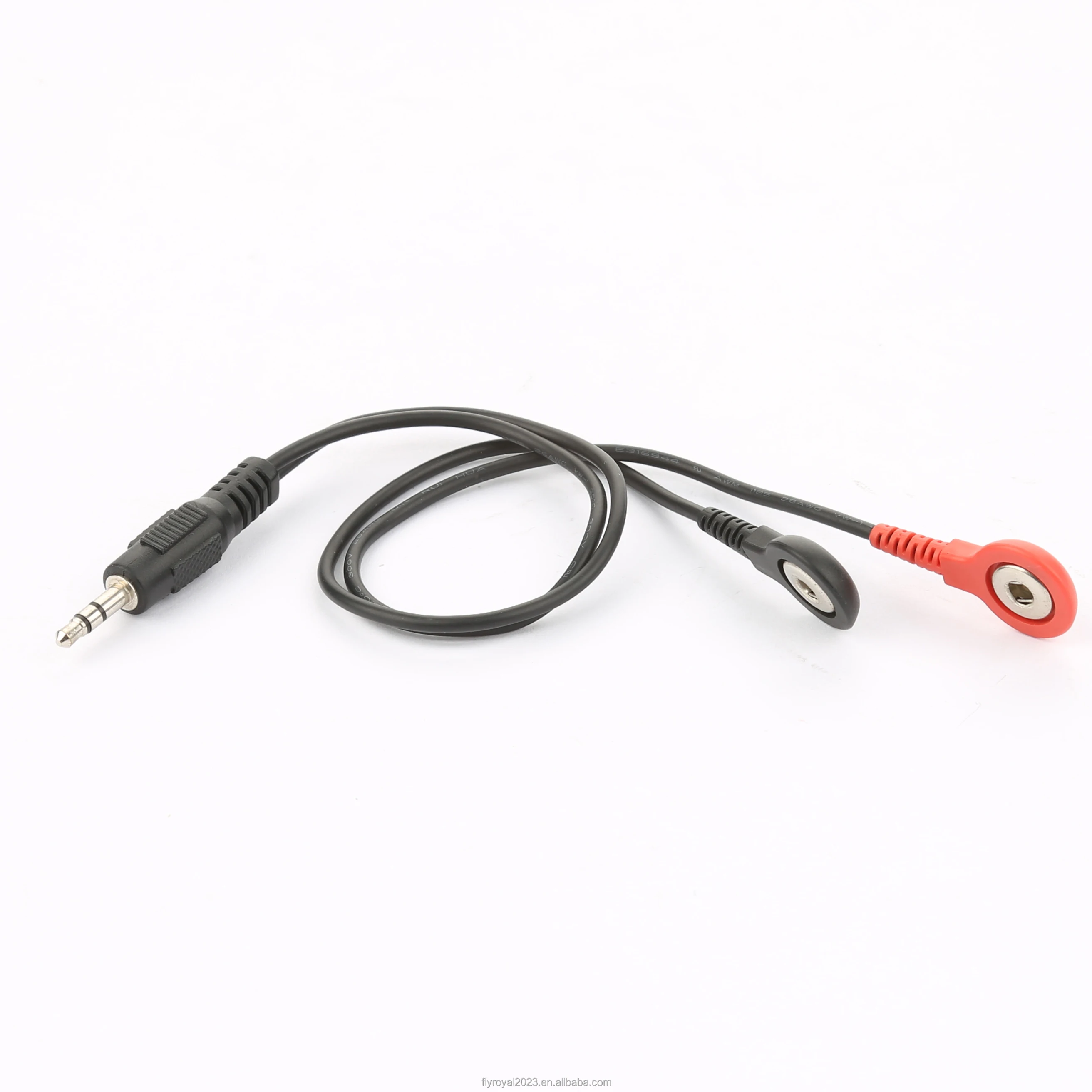 Customize Ecg Cables 2 Lead 4.0mm Electrode Snaps To 3.5mm Audio Stereo