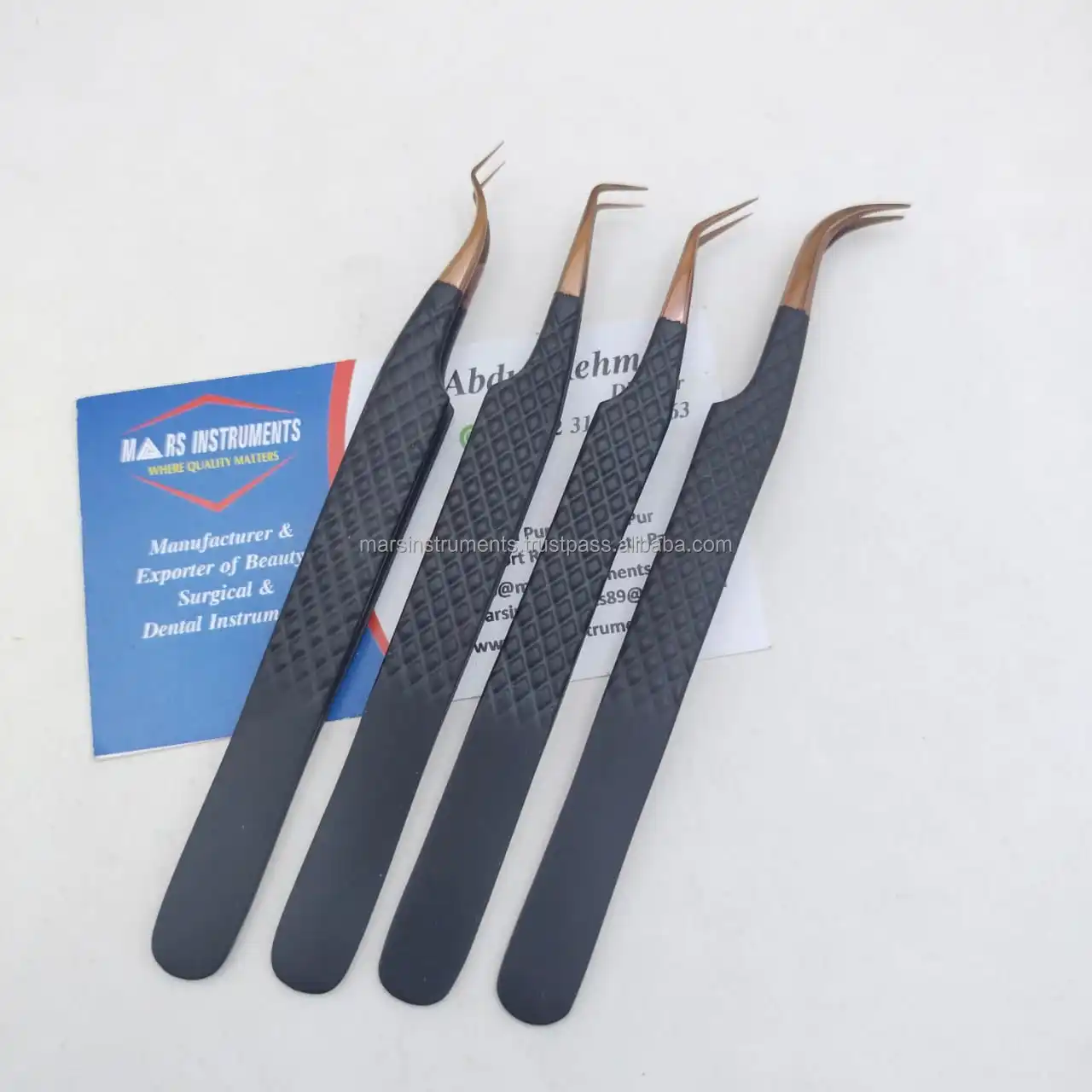 Best Fiber Tips Professional Solid Eyelash Extension Tweezers For Make