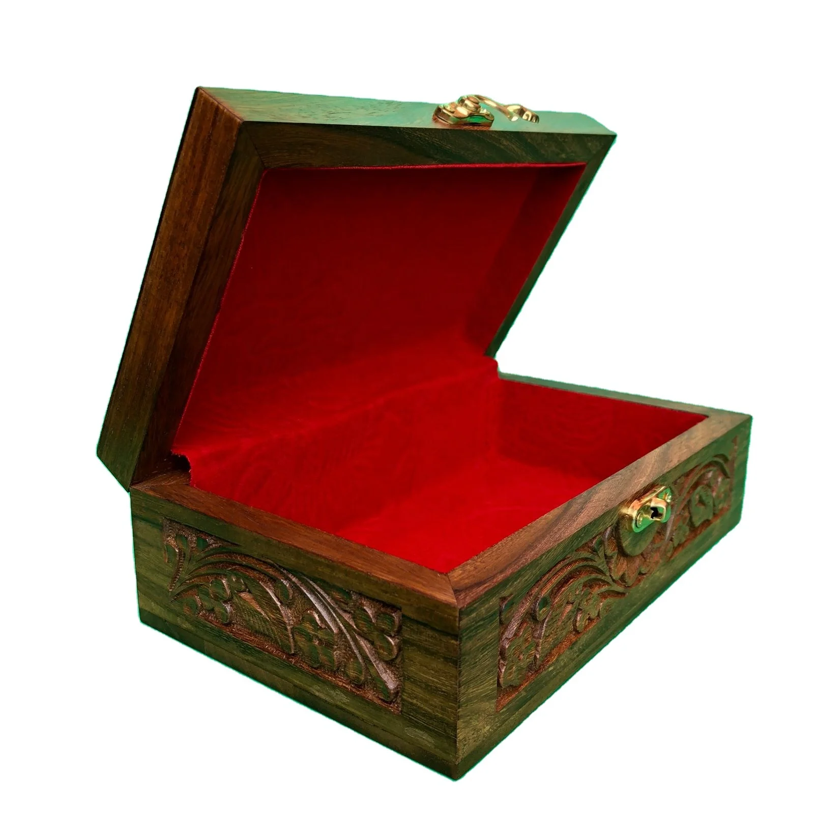 High Quality Original Sheesham Wood Hand Carved Wooden Jewelry Box,Handmade Wooden Jewelry Box