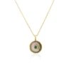 Labradorite & Green CZ