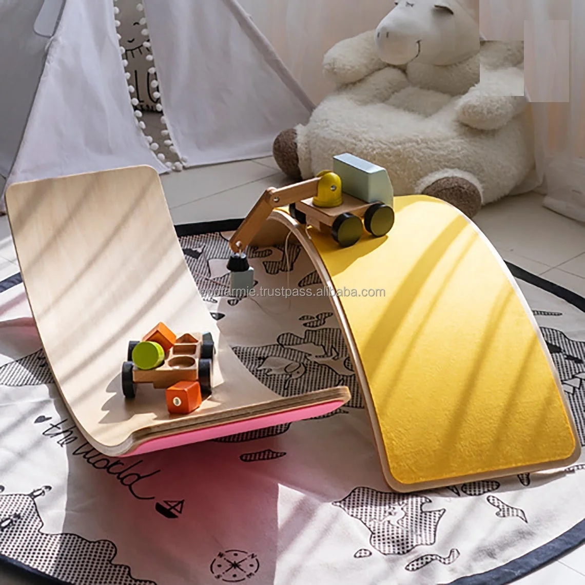 Wooden Balance Board Solid Balancing Wood Board Kid's Play Toys Buy